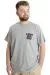 Big Size Mens T-Shirt LIVE OR DIE 23124 Grey Melange
