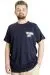 Big Size Mens T-Shirt TRAINING DEPT 23128 Navy Blue