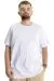 Big Size Mens T-Shirt Bis Collar Fragmented 23133 White
