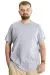 Big Size Mens T-Shirt Bis Collar Fragmented 23133 Grey Melange