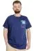 Big Size Mens T-Shirt ESTABLISMENT 23139 Indigo