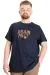 Big Size Mens T-Shirt BRAIN MELT 23141 Navy Blue