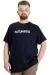 Big Size Mens T-Shirt FUTURISTIC 23142 Navy Blue