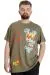Big Size Mens T-Shirt DEW CLOUD 23145 Khaki