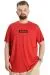 Big Size Mens T-Shirt KEEP THE GLOW 23149 Kırmızı