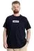 Big Size Mens T-Shirt KEEP THE GLOW 23149 Navy Blue