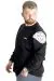 Big Size Sweat Sleeve Garni Printed 23161 Black