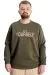 Big Size Mens Sweat Crew Neck Do İt Yourself 23168 Khaki