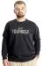 Big Size Mens Sweat Crew Neck Do İt Yourself 23168 Navy Blue