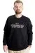 Big Size Mens Sweat Crew Neck Do İt Yourself 23168 Black
