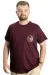 Big Size Mens T-Shirt Bis Collar Symphony 23202 Plum