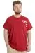 Big Size Mens T-Shirt PRINT 23203 Burgundy