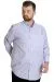 Big Size Mens Shirt Ekose Long Armlu 23300 Light Pembe