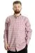 Big Size Mens Shirt Ekose Long Armlu 23300 Dark Burgundy