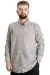 Big Size Mens Shirt Ekose Long Armlu 23300 Dark Kahve
