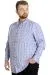 Big Size Mens Plaid Long Sleeved Pocket Shirt 23300 Dark Lilac