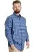 Big Size Mens Shirt Ekose Long Armlu 23300 Navy Blue-White