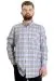 Big Size Mens Shirt Ekose Long Armlu 23300 Lila