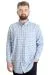 Big Size Mens Shirt Ekose Long Armlu 23300 Mint Greeni
