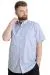 Big Size Mens Shirt Ekose Kısa Kollu 23301 Light Saks