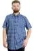 Big Size Mens Shirt Ekose Kısa Kollu 23301 Cagla