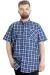 Big Size Mens Shirt Ekose Kısa Kollu 23301 Naphtha