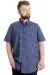 Big Size Mens Shirt Ekose Kısa Kollu 23301 Saks
