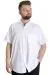 Big Size Mens Shirt Gabardinee23302 White