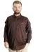 Big Size Mens Shirt Tom Oxford 23303 Brown