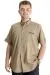 Mens Big Size Gabardinee Shirt LEADER 23305 Brown