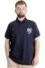Big Size Mens T-Shirt Polo INDUSTRY 23316 Navy Blue