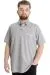 Big Size Mens T-Shirt Polo PORT SHIELD 23317 Grey Melange