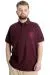 Big Size Mens T-Shirt Polo OCEAN JOURNEY 23319 Plum