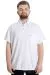 Big Size Mens T-Shirt Polo with pocket Golf WAFFLE 23320 White