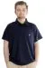 Big Size Mens T-Shirt Polo with pocket Golf WAFFLE 23320 Navy Blue