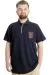 Big Size Mens T-Shirt Polo ADVENTURE 23323 Navy Blue