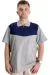 Big Size Mens T-Shirt Polo FRAGMENTED 23325 Grey Melange