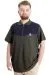 Big Size Mens T-Shirt Polo FRAGMENTED 23325 Khaki