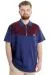 Big Size Mens T-Shirt Polo FRAGMENTED 23325 Indigo