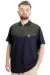 Big Size Mens T-Shirt Polo FRAGMENTED 23325 Navy Blue