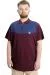Big Size Mens T-Shirt Polo FRAGMENTED 23325 Plum