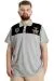 Big Size Mens T-Shirt Polo MILITARE 23327 Grey Melange