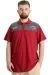 Big Size Mens T-Shirt Polo CHNGYRMD 23328 Burgundy