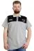 Big Size Mens T-Shirt Polo CHNGYRMD 23328 Grey Melange