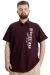 Big Size Mens T-Shirt Polo FLT 23329 Plum
