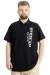 Big Size Mens T-Shirt Polo FLT 23329 Black