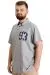 Big Size Mens T-Shirt Polo LIMITED 23330 Grey Melange
