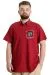 Big Size Mens T-Shirt Polo NYC 23332 Burgundy