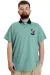 Big Size Mens T-Shirt Polo THREE 23334 Cagla