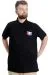 Big Size Mens T-Shirt Polo ABSOLUTE DESTINY 23335 Black